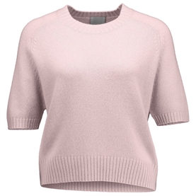 Allude Kortærmet Cashmere Strik, Rosa